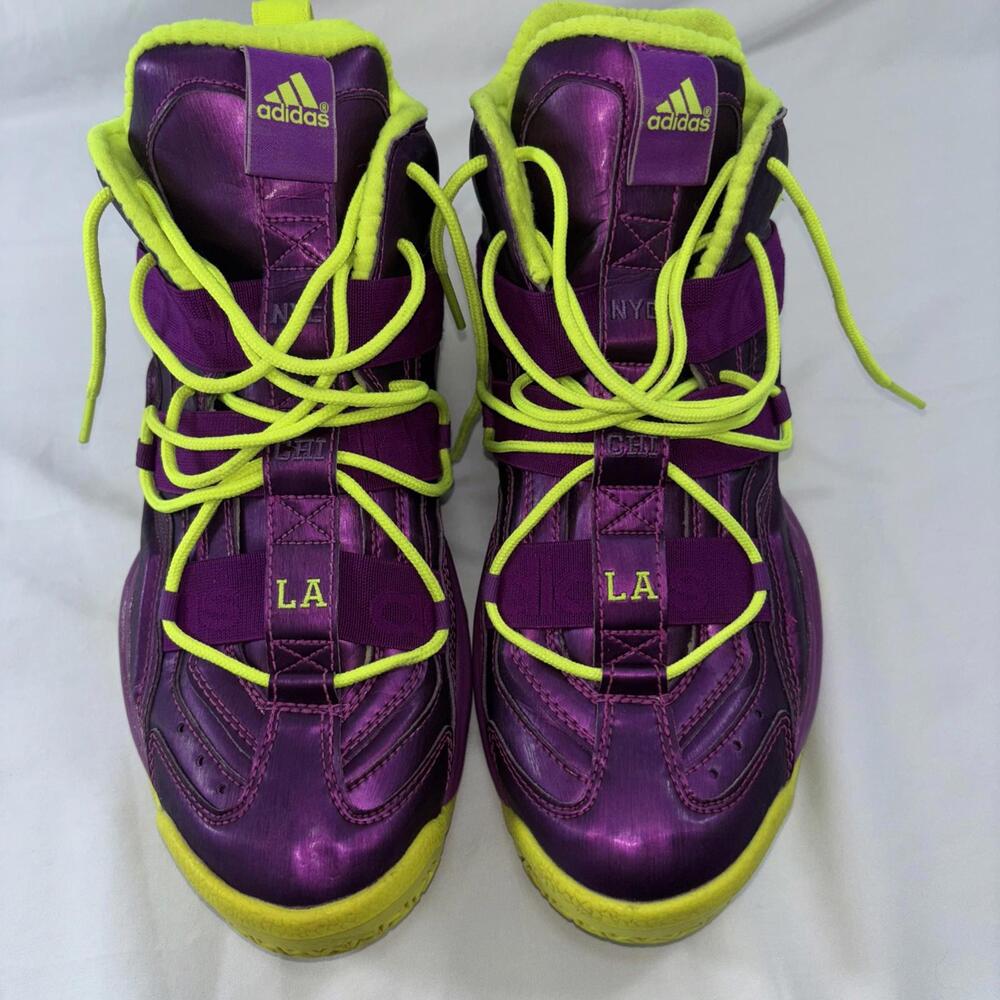 Adidas Kobe 2 Crazy 8 LA/CHI Purple Neon Yellow Basketball Shoes Men’s 10.5 - Picture 1 of 9